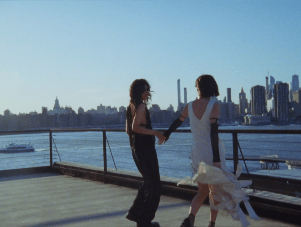 two women on the waterfront in nyc